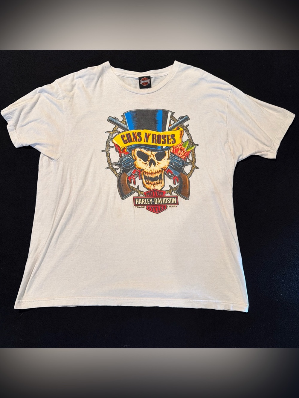 Guns N'‎ Roses x Harley-Davidson White Graphic Tee